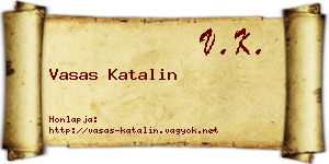 Vasas Katalin névjegykártya